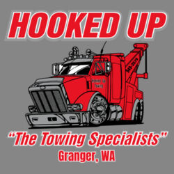 Hooked Up - Premium Fitted CVC Crew - Grey Design