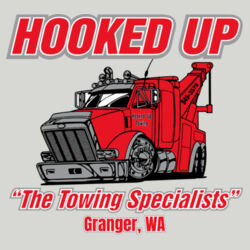 Hooked Up - DryBlend Crewneck Sweatshirt - Grey Design