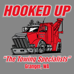 Hooked Up - Women's CVC Crew - Grey Design