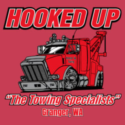 Hooked Up - Triblend Short Sleeve Crew - Black Design