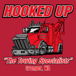 Hooked Up - Premium Fitted CVC Crew - Black Design