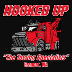 Hooked Up - Youth CVC Three-Quarter Sleeve Raglan T-Shirt - Black Design