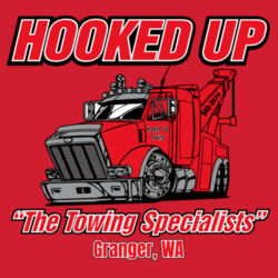 Hooked Up - Women's Jersey Racerback Tank - Black Design