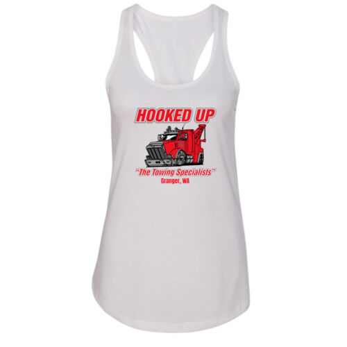 Hooked Up - Women's Ideal Racerback Tank - Grey Thumbnail