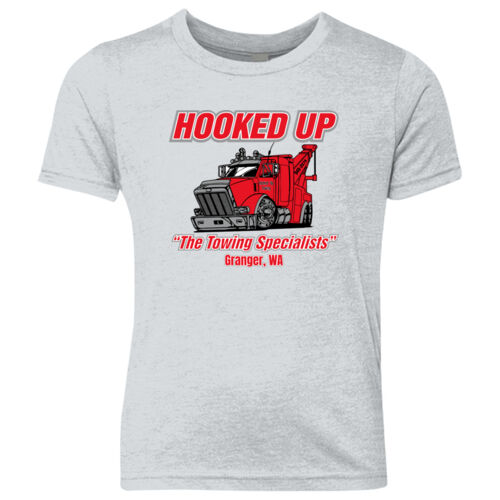 Hooked Up - Youth Triblend Crew - Grey Thumbnail
