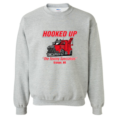 Hooked Up - Heavy Blend Crewneck Sweatshirt - Grey Thumbnail