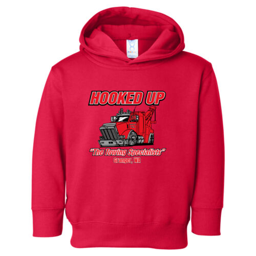 Hooked Up - Toddler Pullover Fleece Hoodie - Black Thumbnail