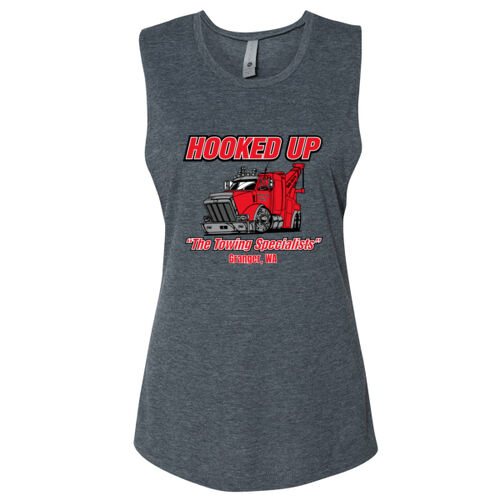 Hooked Up - Women's Festival Muscle Tank - Black Thumbnail
